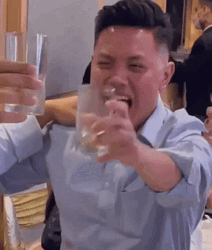 Drunk Guy Laughing Out GIF