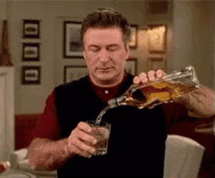 Drunk Guy Pouring Whiskey GIF