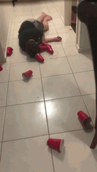 Drunk Guy Sleeping On Floor GIF