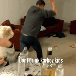 Drunk Guy Sumersault GIF