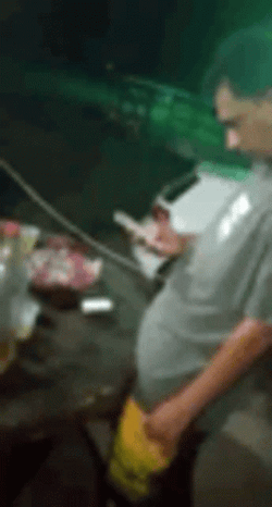 Drunk Guy Texting On Phone Casing GIF