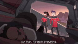 Drunk Klingon Passed Out On Ground GIF
