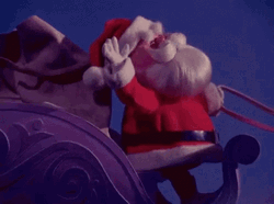 Drunk Santa Riding The Sleigh GIF