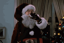 Drunk Santa Tim Allen Drinking GIF