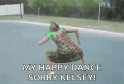 Drunk Woman Happy Dance