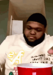 Druski We Got Em Disappointed Holding Cup GIF