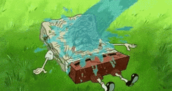 Dry Spongebob Water Splash GIF