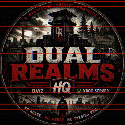 Dual Realms HQ Logo With Tower GIF