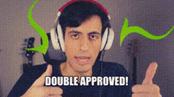 Dual Thumbs Up For Approved GIF