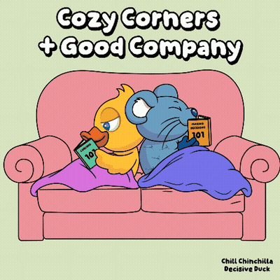 Duck And Mouse On Couch Cozy Corners Good Company GIF