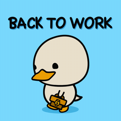 Duck Carrying Briefcase Back To Work GIF