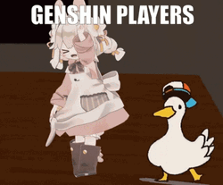 Duck Dance With Genshin Players GIF