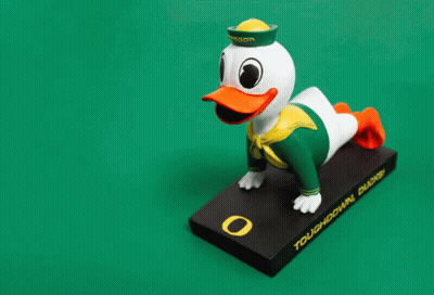 Duck Figurine With Tough Text GIF
