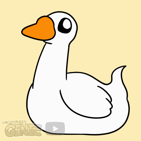 Duck Holding Knife Christopher's Gente GIF