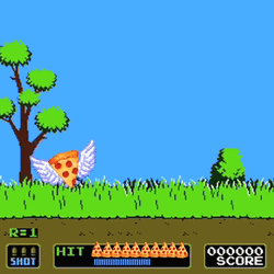 Duck Hunt Pizza Angel GIF