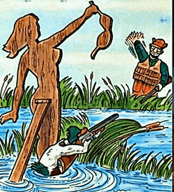 Duck Hunting Man Using Woman Decoy GIF