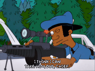 Duck Hunting Police Officers With Sniper GIF