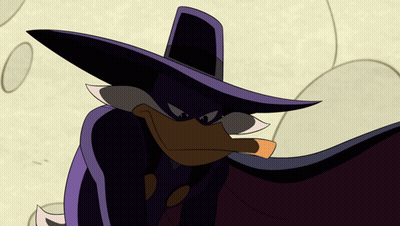 Duck In Purple Hat And Cape GIF