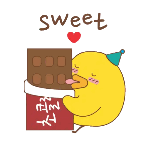 Duck Kissing Chocolate Bar With Sweet Text Sticker