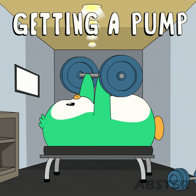 Duck Lifting Barbell Getting A Pump GIF
