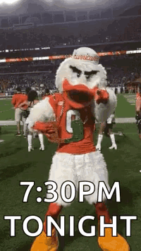 Duck Mascot Holding Trophy GIF