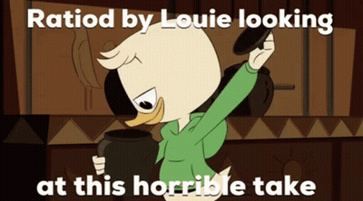Duck Ratiod By Louie Looking At This Horrible Take GIF
