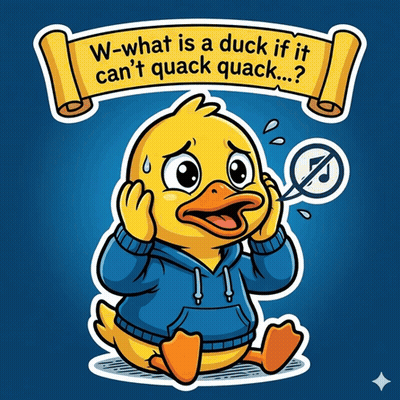 Duck Saying What Can't Quack GIF