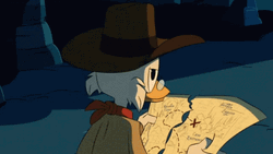 Duck Tales Scrooge Mcduck Looking At A Map