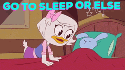 Duck Tales Series Webby Vanderquack Go To Sleep Or Else GIF