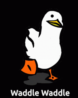 Duck Waddle While Moving Head Sideways GIF