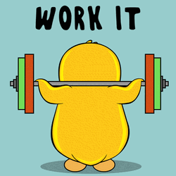 Duck Weightlifting Squats Work It GIF