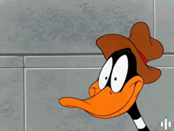 Duck With Funny Money Eyes GIF