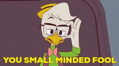 Duck With Glasses Saying You Small Minded Fool GIF