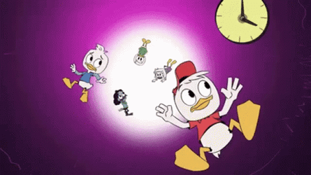 DuckTales Dewey Huey Louie Falling Into Vortex GIF
