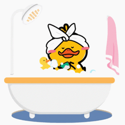 Ducky Bedtime Bath Bubbles GIF