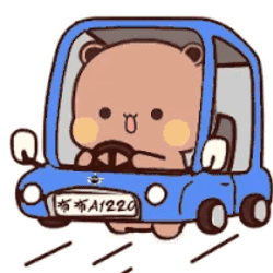 Dudu Car Dudu Running Sticker GIF