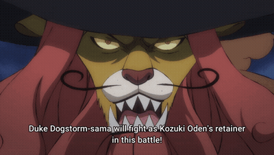 Duke Dogstorm-Sama Fighting As Kozuki Oden's Retainer GIF