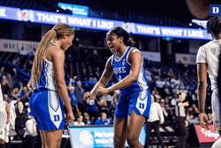 Duke Player Balogun Hyping Teammates GIF
