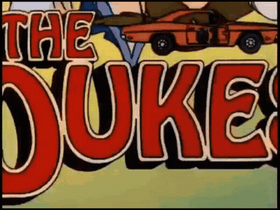 Dukes Of Hazzard Cartoon With Car GIF