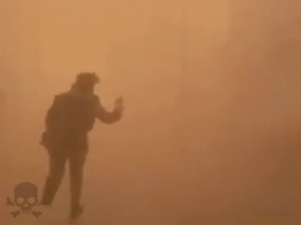 Dumb Adventurer Running Inside Dust Storm GIF