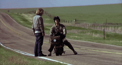 Dumb And Dumber Scooter Ride On The Road GIF