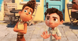 Dumb Luca And Alberto Spanked GIF
