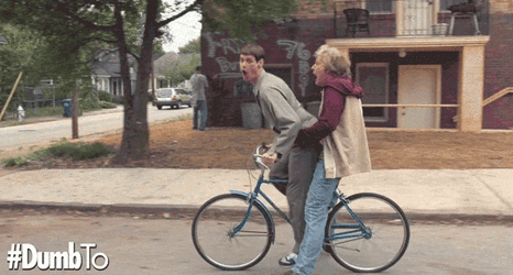 Dumb Scooter Biker Ride And Dumber GIF