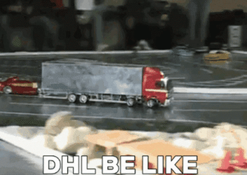 Dump Truck Drifting DHL Be Like GIF