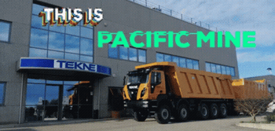 Dump Truck Parked At Tekne Building GIF