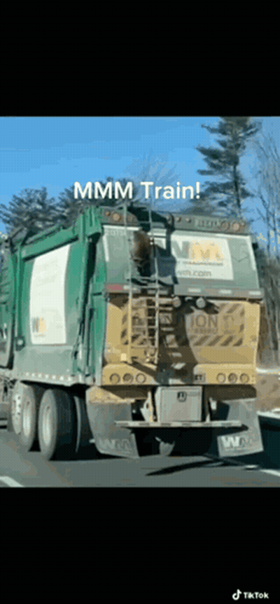 Dump Truck Saying Hmm Train GIF