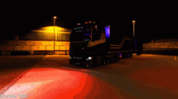Dump Truck With Disco Lights GIF