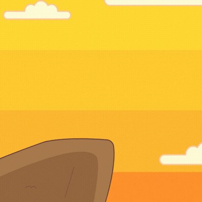 Dumpster Flying Over Rocky Cliff GIF