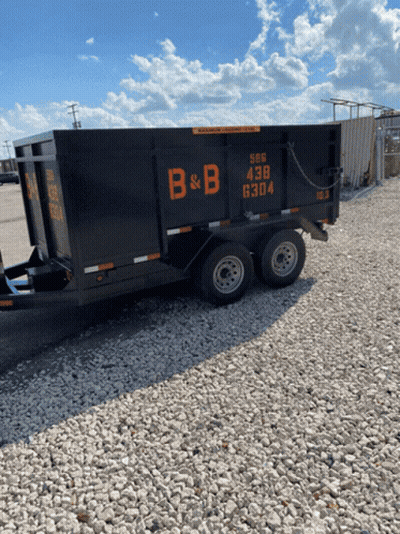 Dumpster With B & B Sign GIF