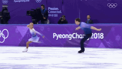 Duo Figure Skater Ice Skating Competition  GIF